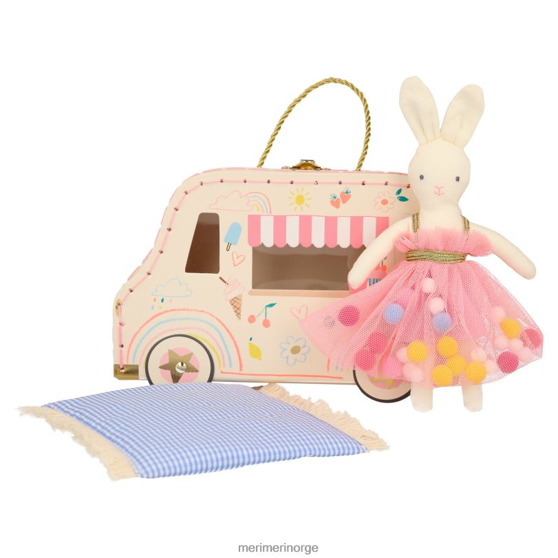 MERI MERI iskrembil bunny mini koffertdukke 04TF41095 barn leker og kler seg ut