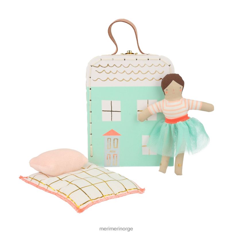 MERI MERI lila mini koffertdukke 04TF41088 barn leker og kler seg ut
