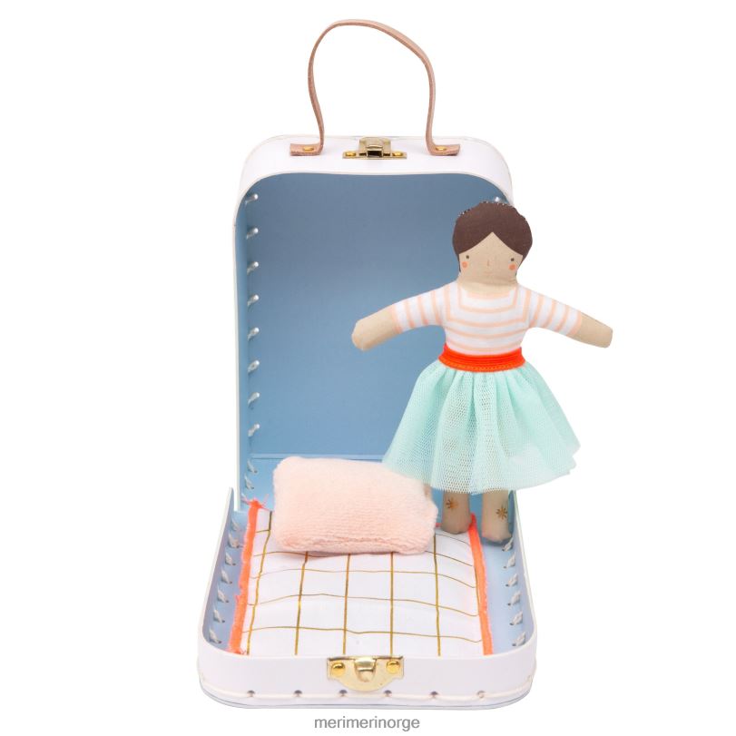 MERI MERI lila mini koffertdukke 04TF41088 barn leker og kler seg ut