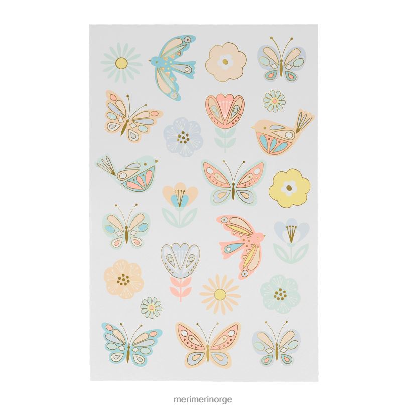 MERI MERI tatoveringsark for fugler og sommerfugler (x 2 ark) 04TF41038 barn leker og kler seg ut