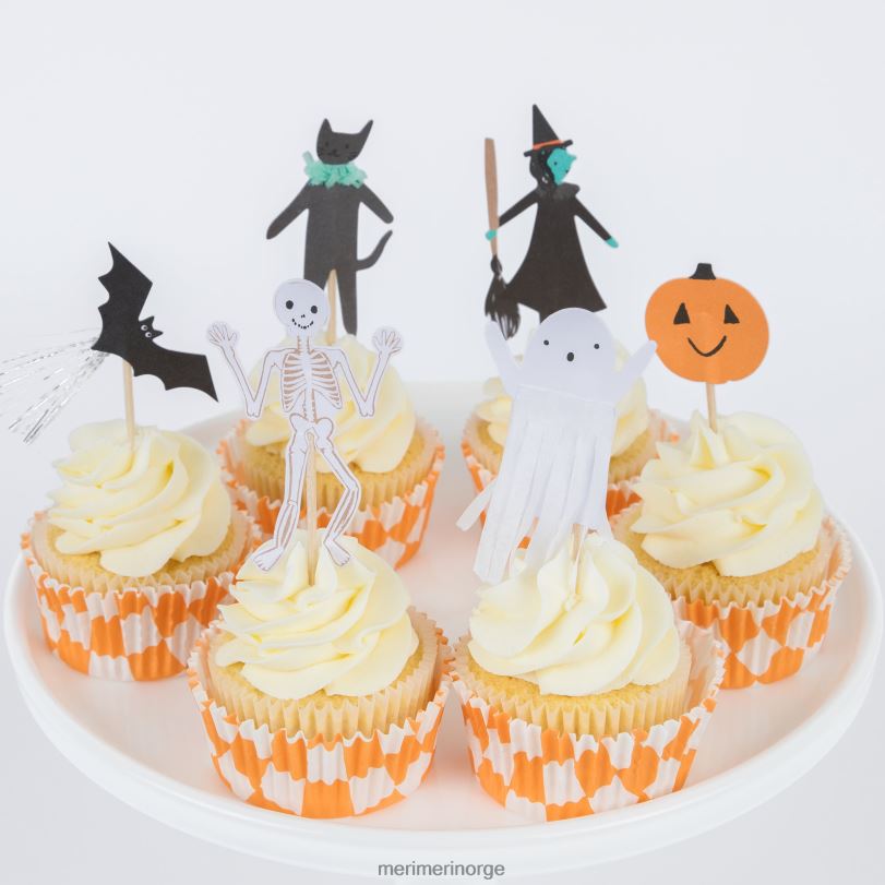MERI MERI happy halloween cupcake-sett (x 24 toppers) 04TF41020 festutstyr