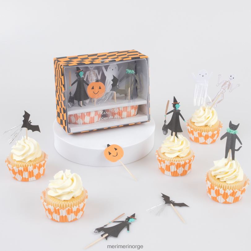MERI MERI happy halloween cupcake-sett (x 24 toppers) 04TF41020 festutstyr