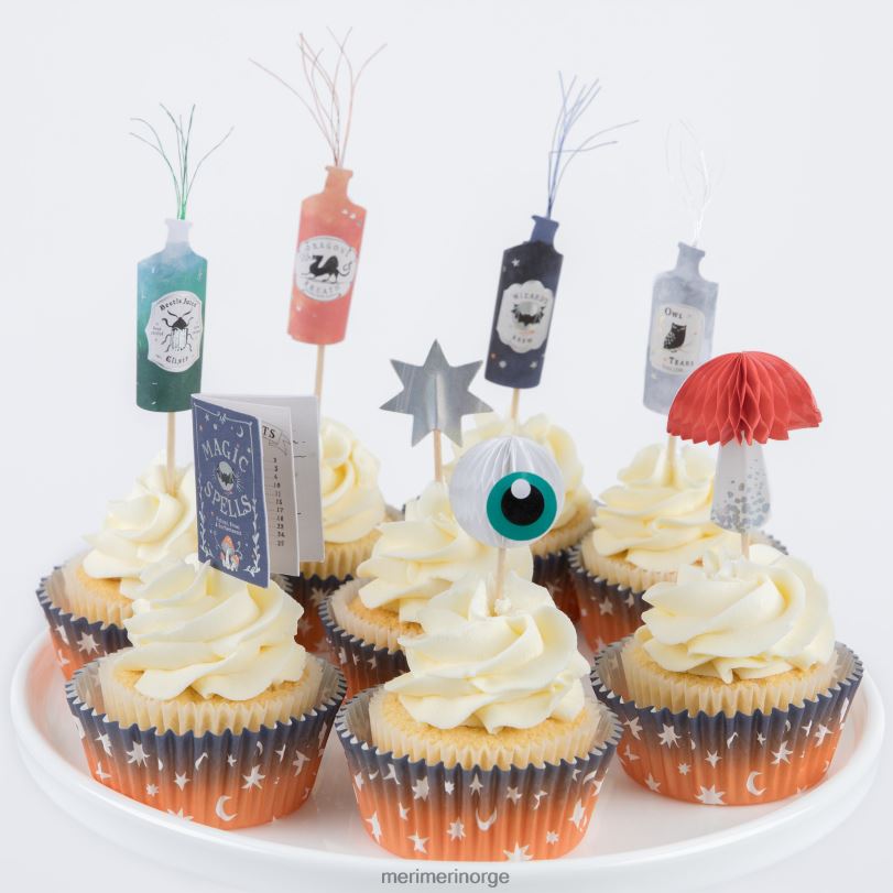 MERI MERI lage magisk cupcake-sett (x 24 toppers) 04TF41016 festutstyr