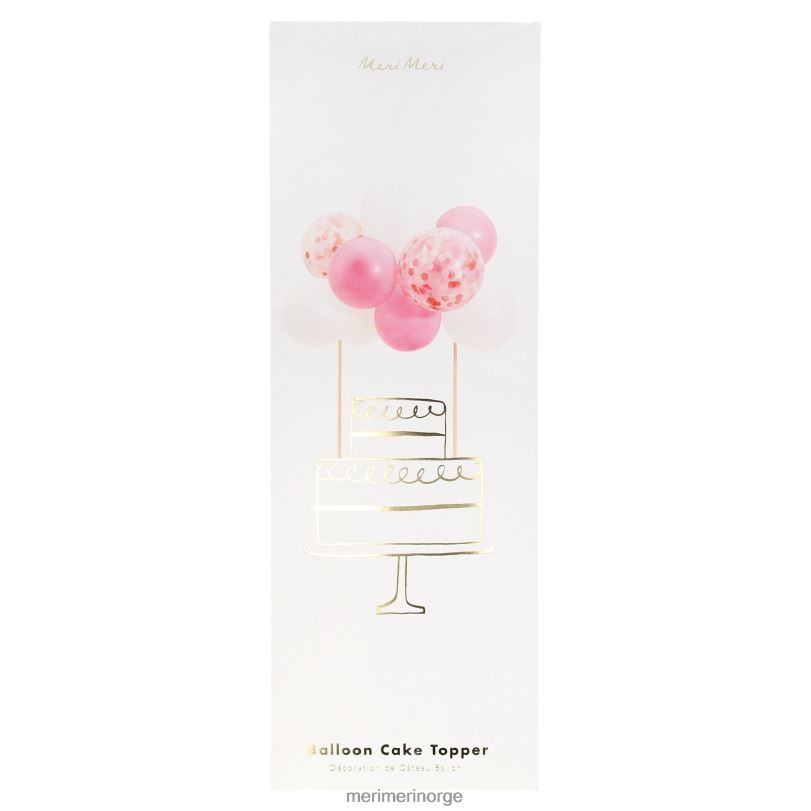 MERI MERI rosa ballongkake topper kit 04TF41014 festutstyr