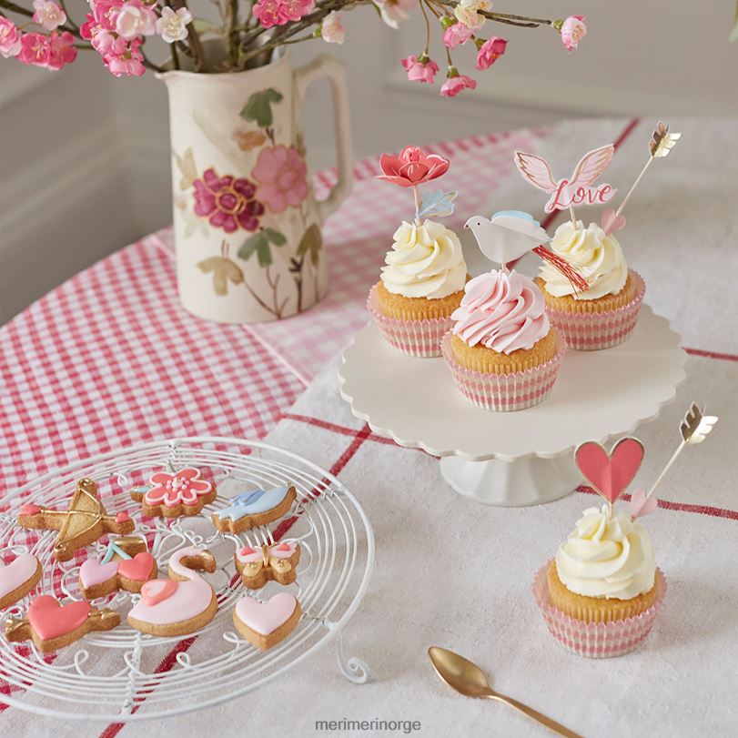 MERI MERI valentine mini kakeutstikkere (x 8) 04TF41023 festutstyr