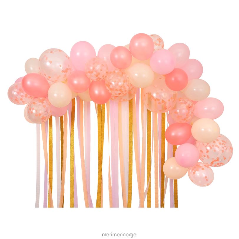 MERI MERI rosa ballong og streamer-krans (x 50 ballonger) 04TF41005 festutstyr