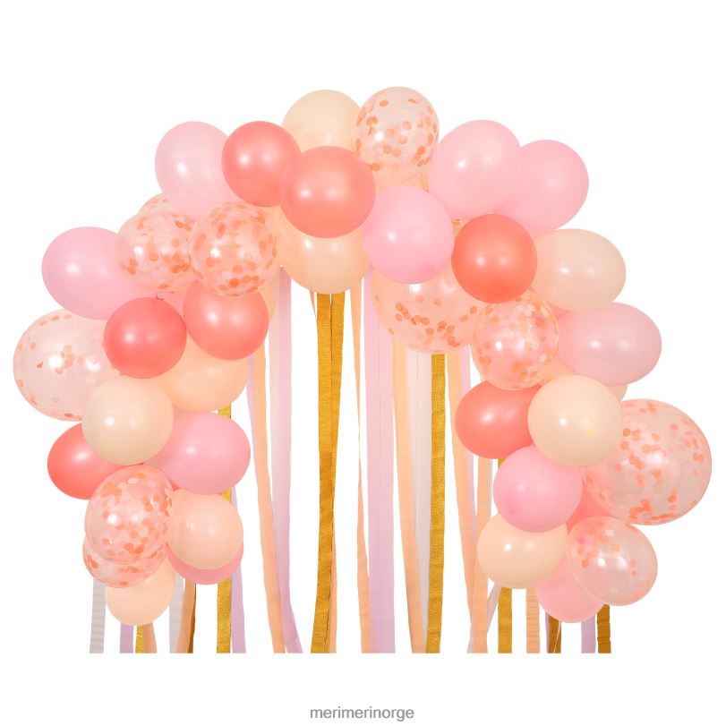 MERI MERI rosa ballong og streamer-krans (x 50 ballonger) 04TF41005 festutstyr
