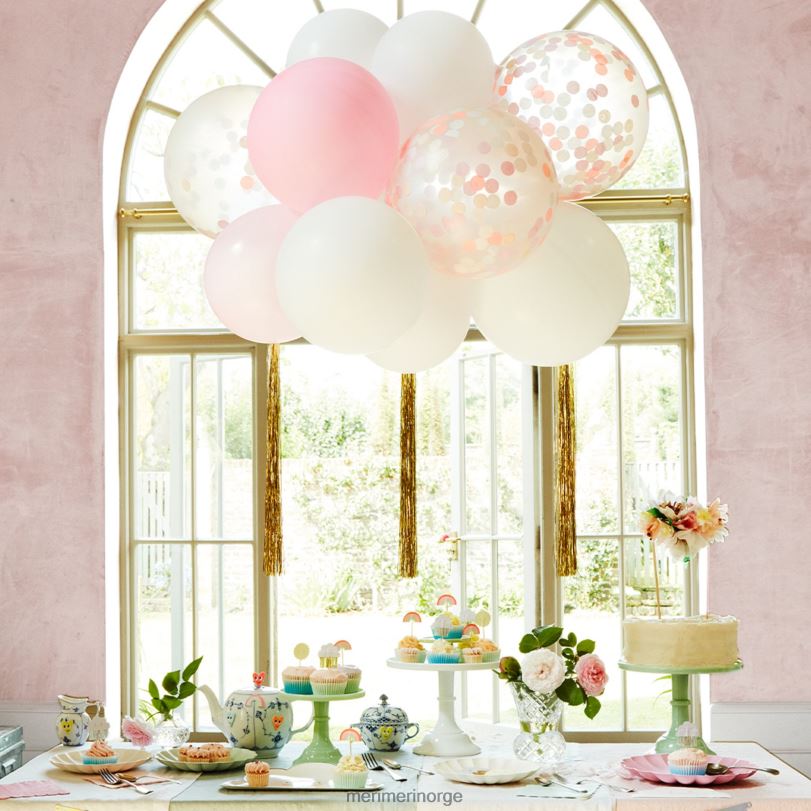 MERI MERI rosa ballongskysett (x 14 ballonger) 04TF41004 festutstyr