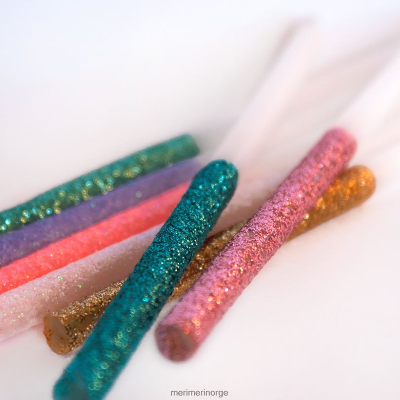 MERI MERI flerfarget dyppet glitterlys (x 16) 04TF4998 festutstyr