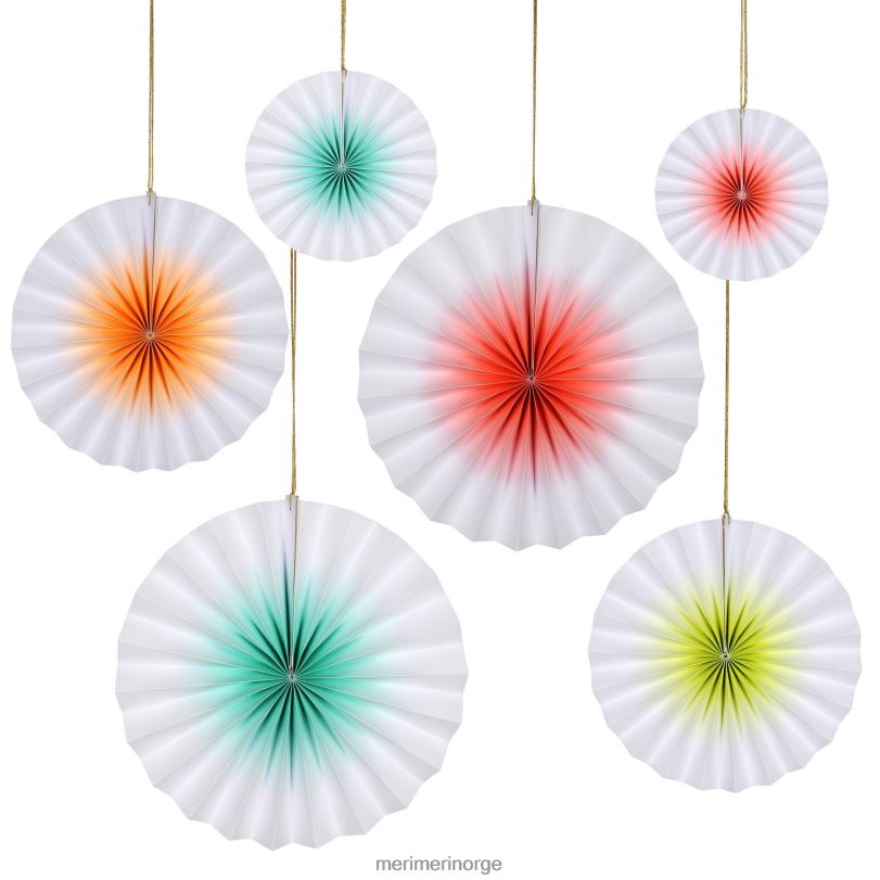 MERI MERI neon ombre pinwheel-dekorasjoner (x 6) 04TF4981 festutstyr