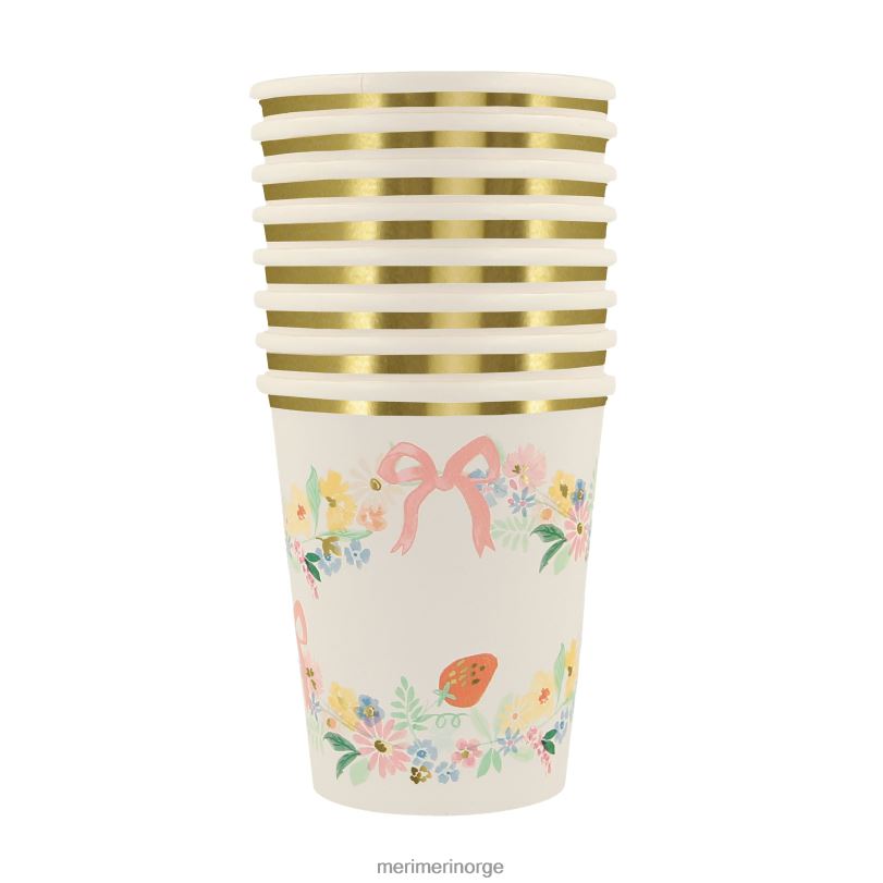 MERI MERI elegante blomsterkopper (x 8) 04TF4893 festutstyr