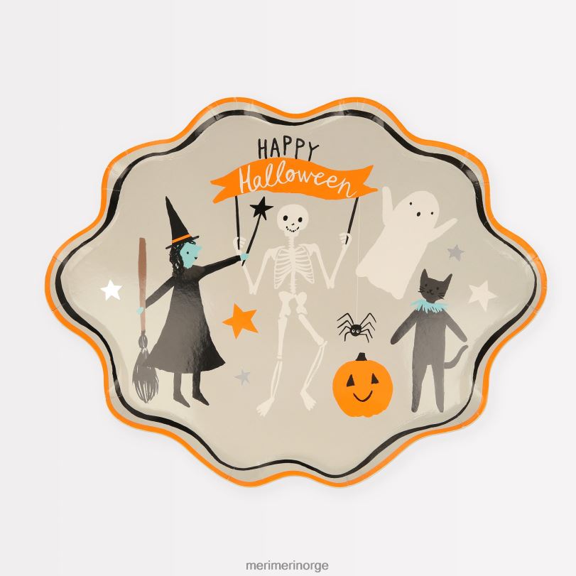MERI MERI glade halloween-plater (x 8) 04TF4960 festutstyr