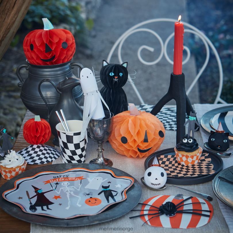 MERI MERI glade halloween-plater (x 8) 04TF4960 festutstyr