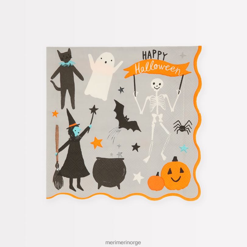 MERI MERI glade halloween store servietter (x 16) 04TF4954 festutstyr