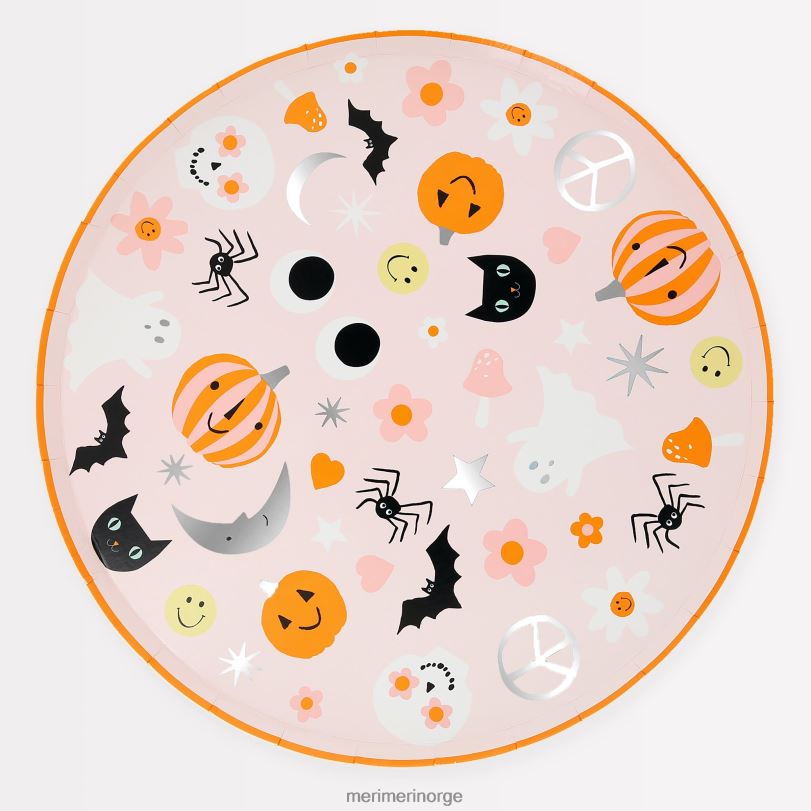 MERI MERI groovy halloween-ikon middagstallerkener (x 8) 04TF4959 festutstyr