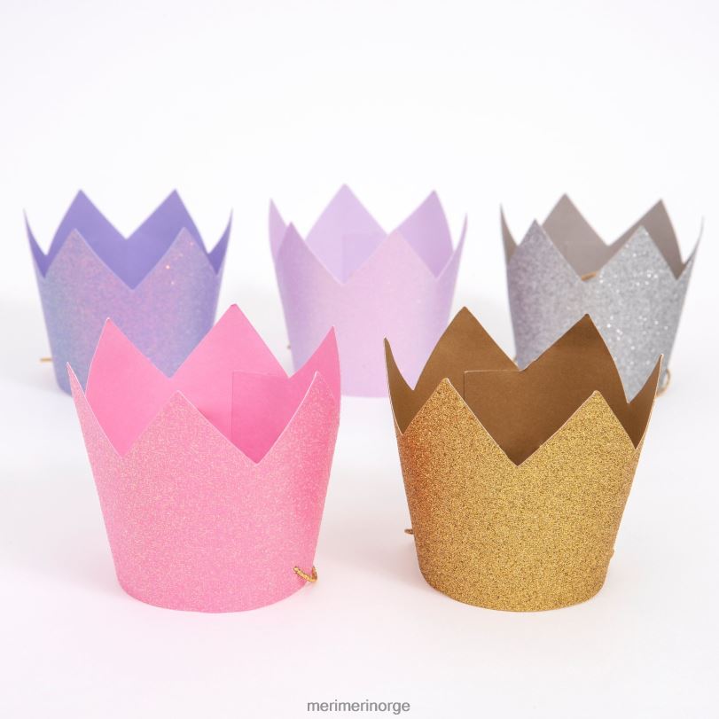 MERI MERI mini glitter festkroner (x 8) 04TF4913 festutstyr