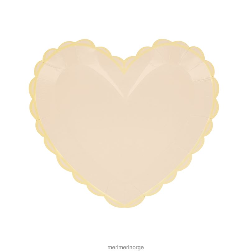 MERI MERI pastellhjerte små tallerkener (x 8) 04TF4925 festutstyr
