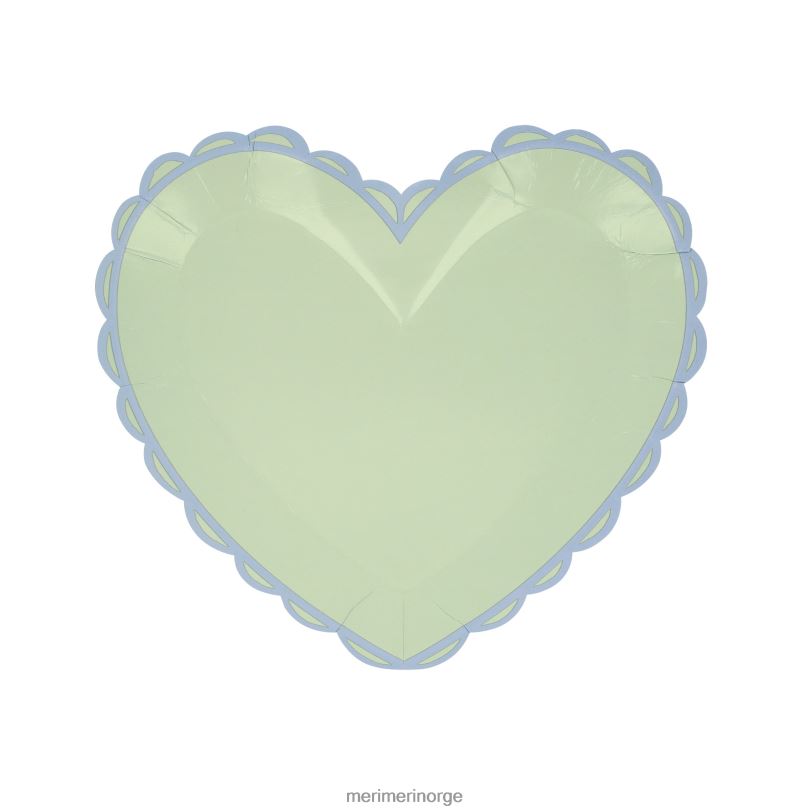 MERI MERI pastellhjerte små tallerkener (x 8) 04TF4925 festutstyr