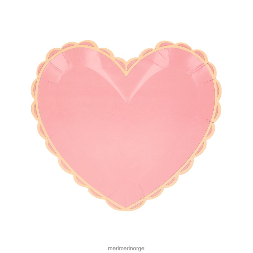 MERI MERI pastellhjerte små tallerkener (x 8) 04TF4925 festutstyr