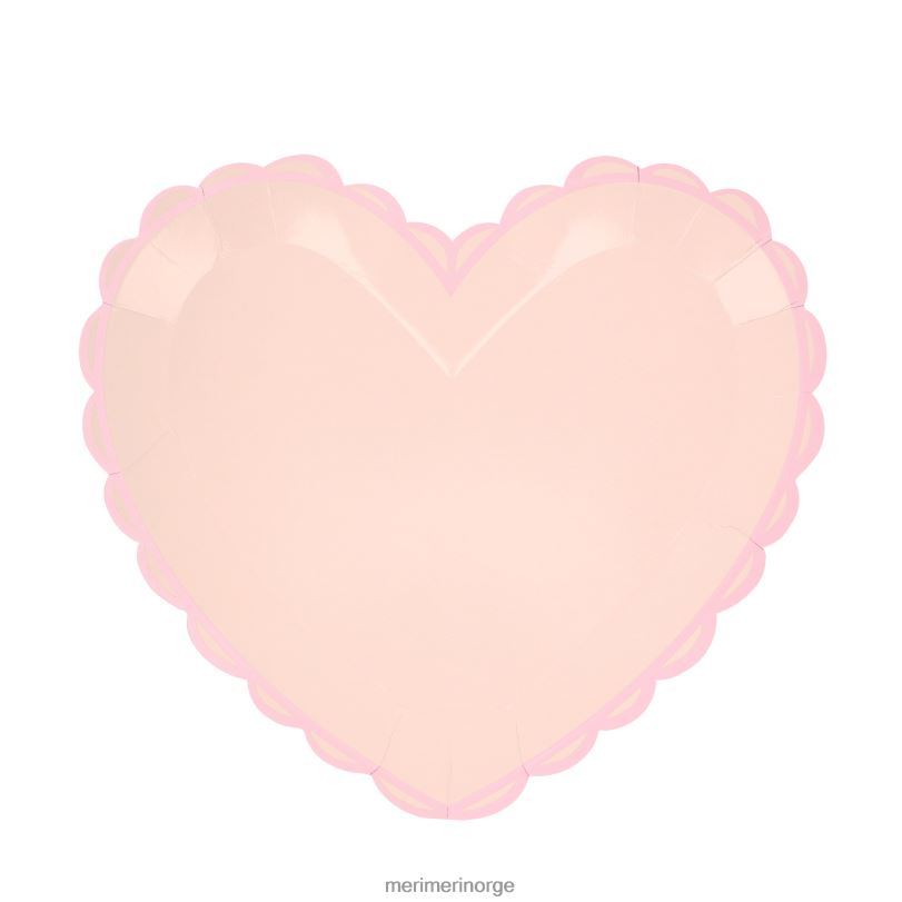 MERI MERI pastellhjerte store tallerkener (x 8) 04TF4927 festutstyr