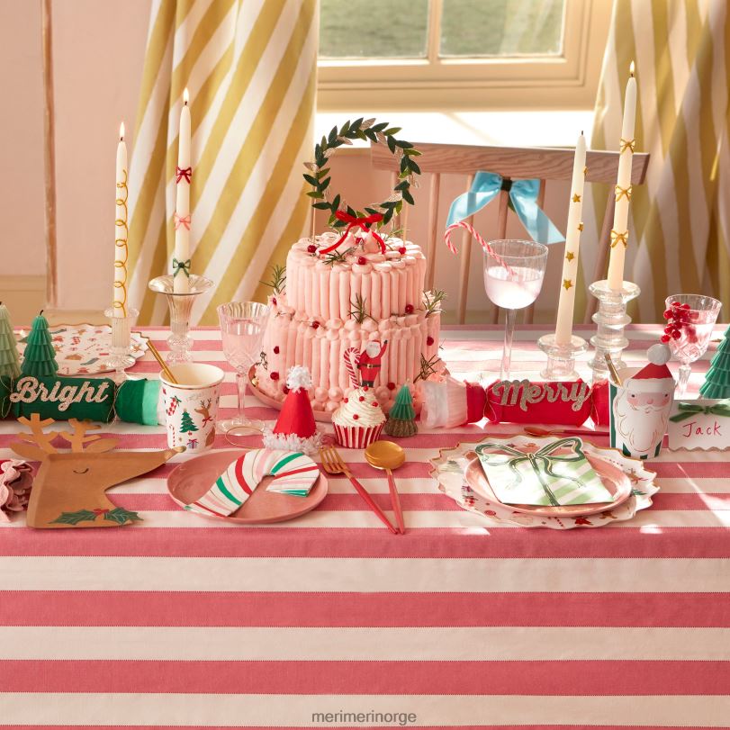 MERI MERI stripete candy cane servietter (x 16) 04TF428 festutstyr