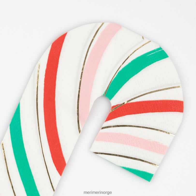 MERI MERI stripete candy cane servietter (x 16) 04TF428 festutstyr