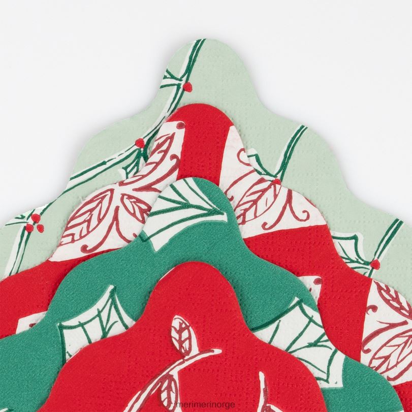 MERI MERI Holly block print bordsett 04TF489 høytidssamling