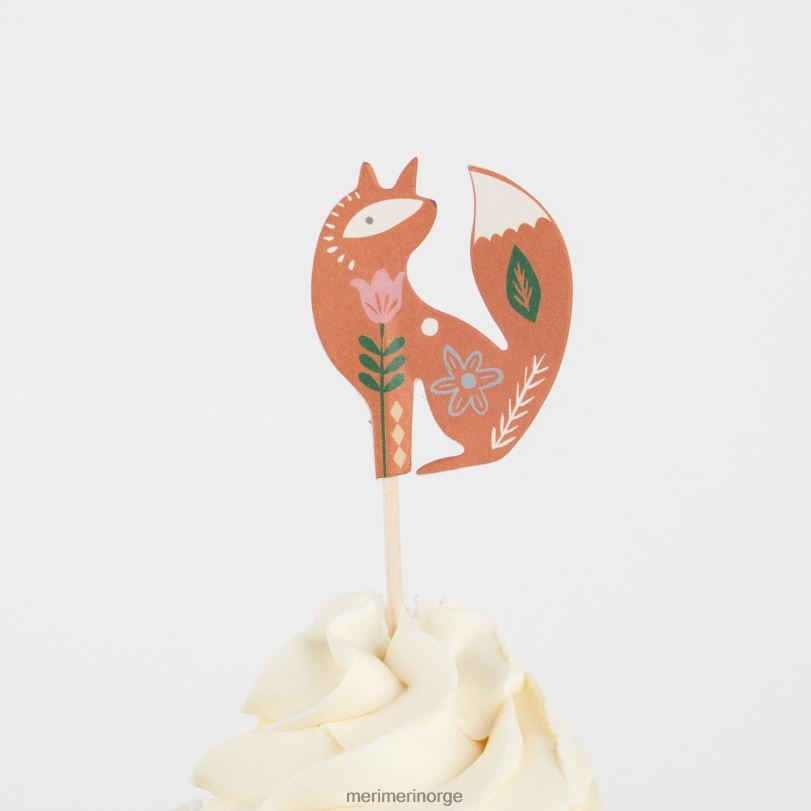 MERI MERI folk woodland cupcake-sett (x 24 toppers) 04TF450 høytidssamling