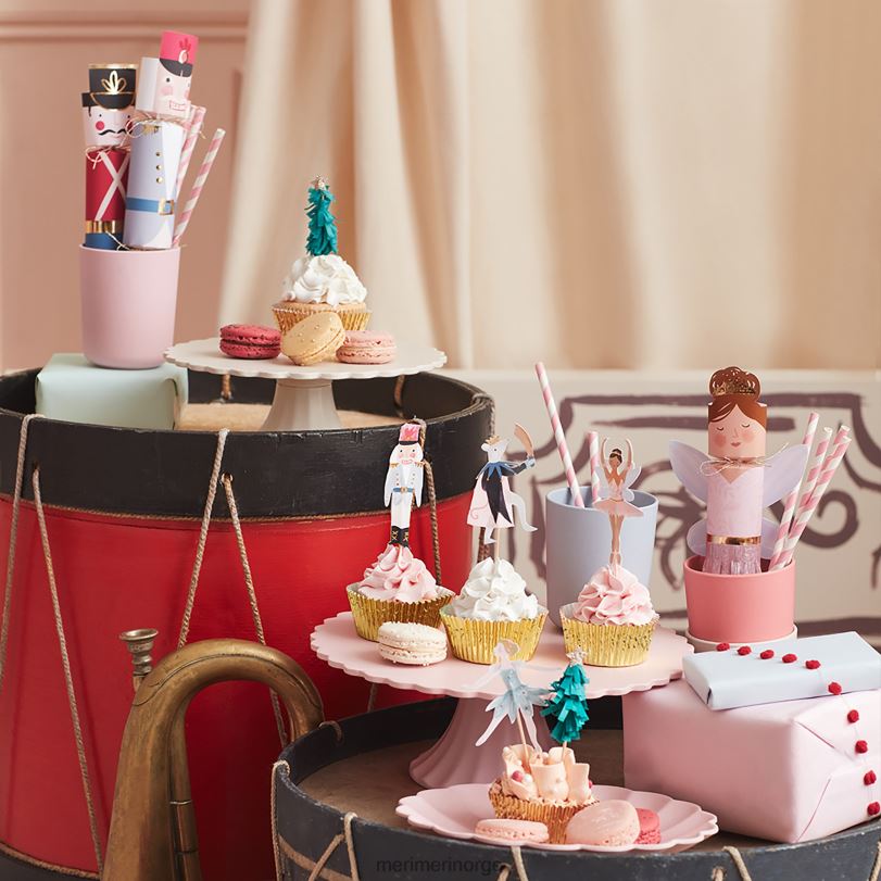 MERI MERI nøtteknekker cupcake-sett (x 24 toppers) 04TF4132 høytidssamling