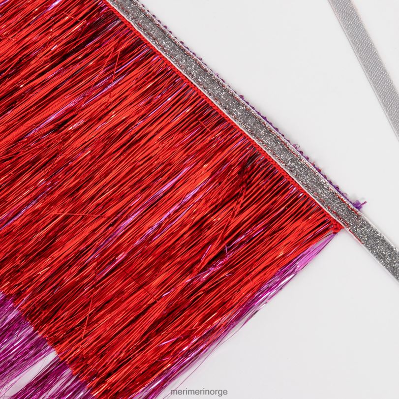 MERI MERI rød og rosa tinsel frynser krans 04TF454 høytidssamling