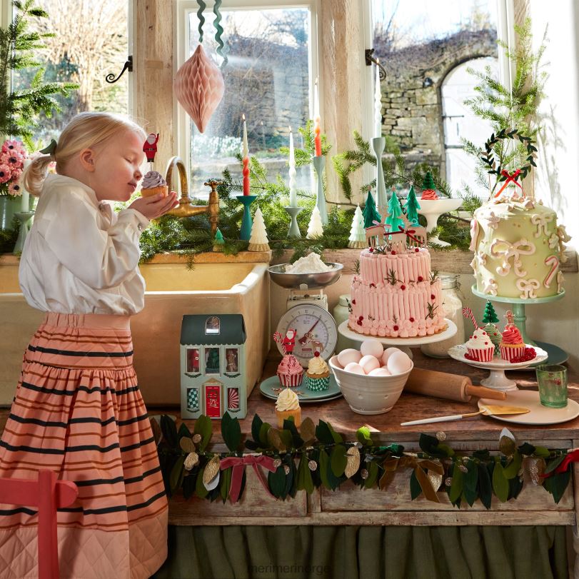 MERI MERI festlig huscupcakesett (x 24 toppers) 04TF49 høytidssamling