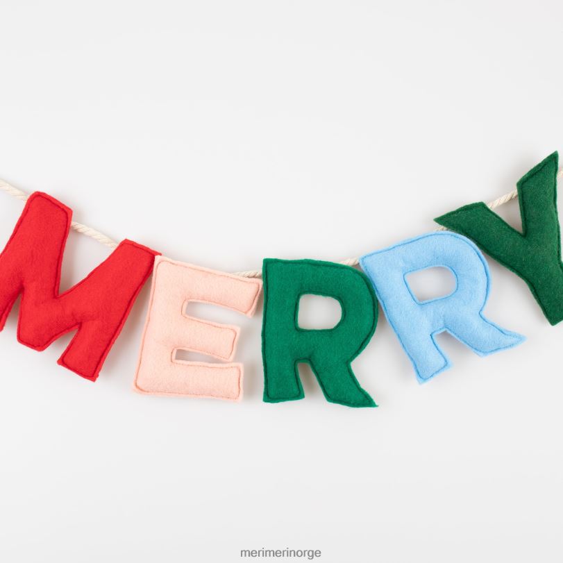 MERI MERI god jul filt krans 04TF437 høytidssamling