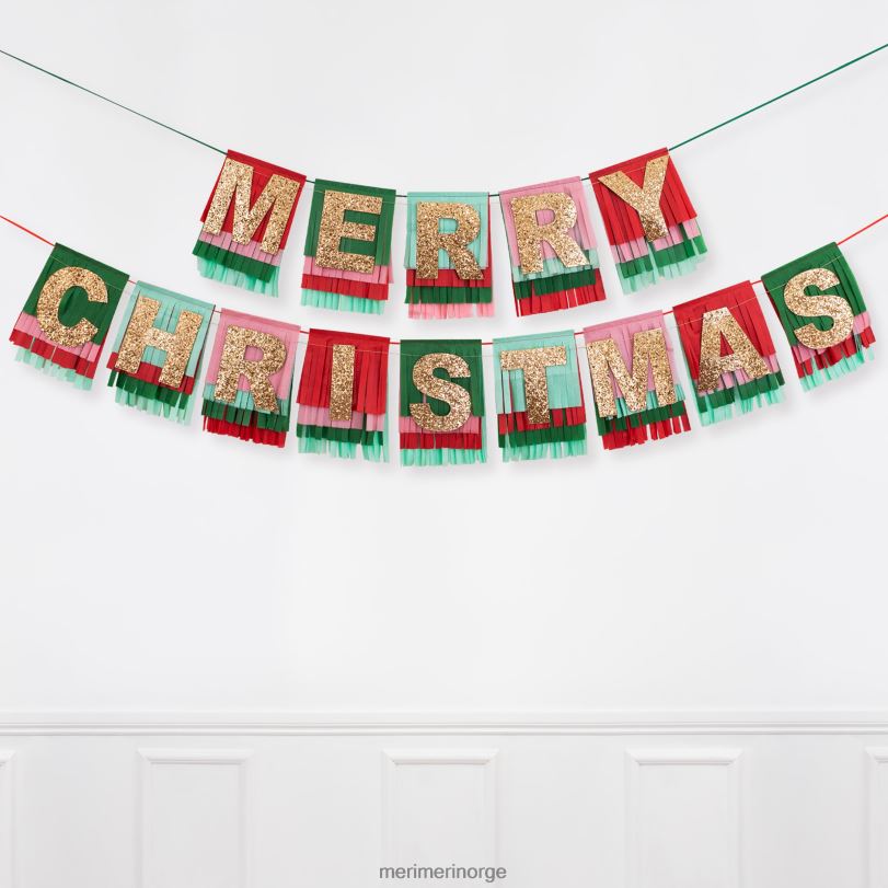 MERI MERI god jul frynser krans 04TF485 høytidssamling
