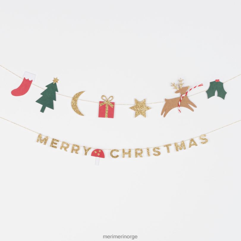 MERI MERI god jul krans kort 04TF4139 høytidssamling