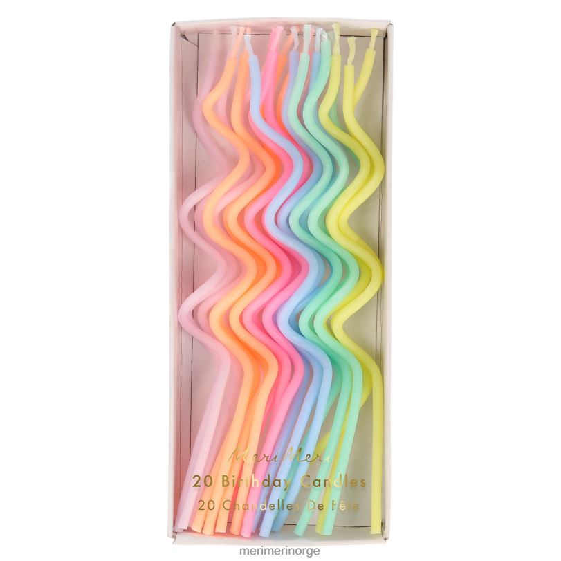 MERI MERI pastell swirly stearinlys (x 20) 04TF4326 samlinger