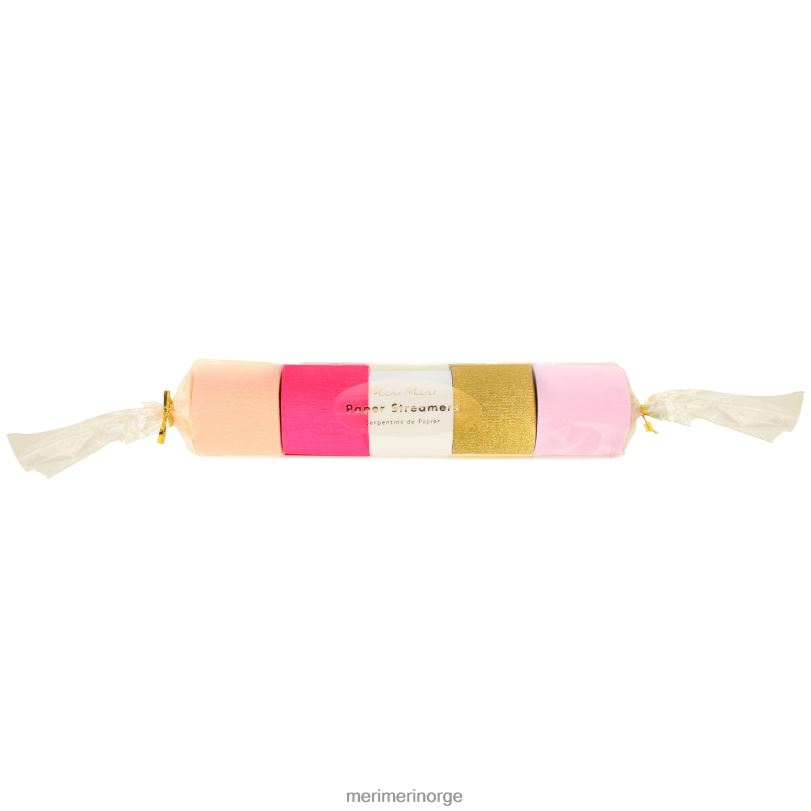 MERI MERI rosa crepe papir streamers (x 5) 04TF4210 samlinger