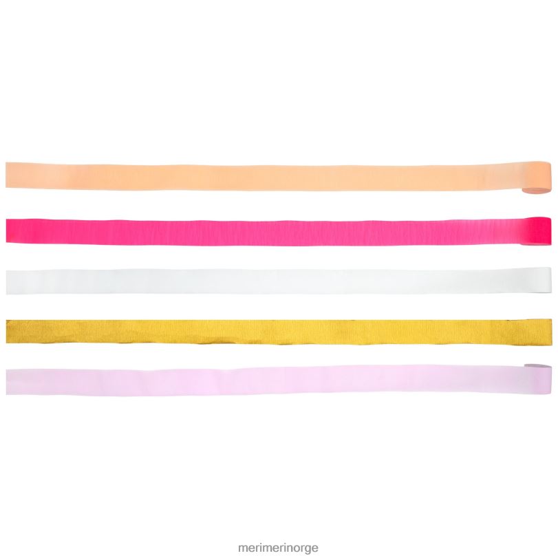 MERI MERI rosa crepe papir streamers (x 5) 04TF4210 samlinger