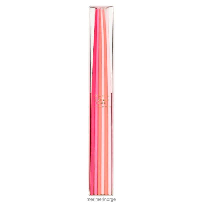 MERI MERI rosa høye, koniske lys (x 12) 04TF4220 samlinger