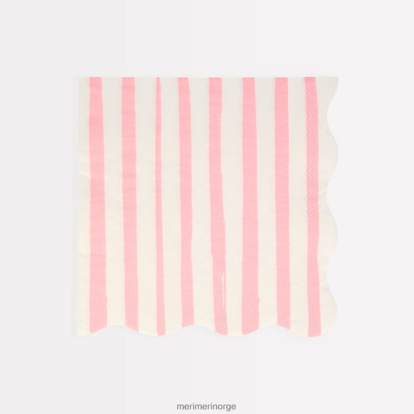 MERI MERI rosa stripe store servietter (x 16) 04TF4205 samlinger