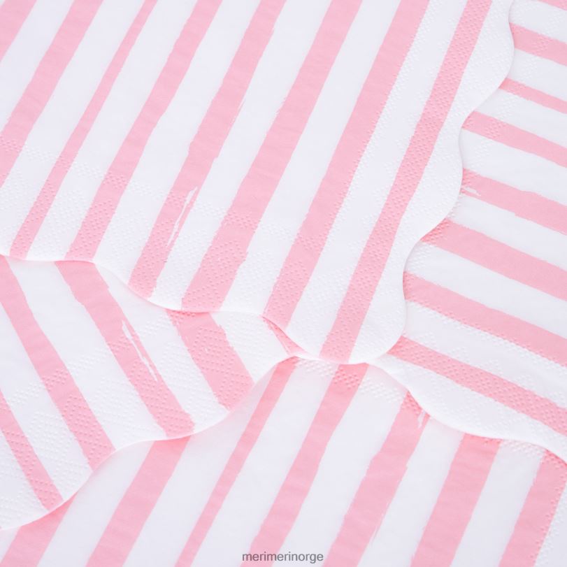 MERI MERI rosa stripe store servietter (x 16) 04TF4205 samlinger