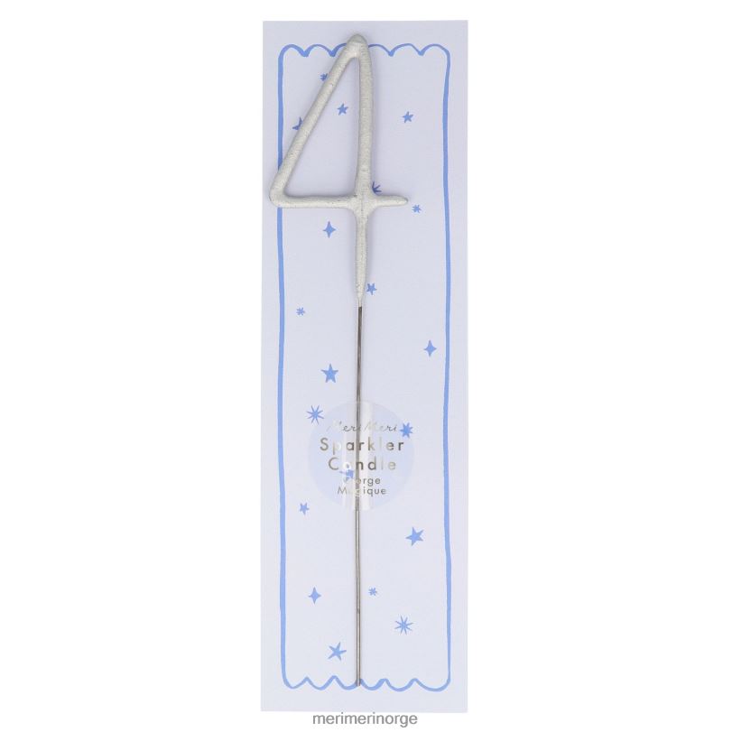 MERI MERI sølv sparkler tall 0 til 9 lys 04TF4229 samlinger