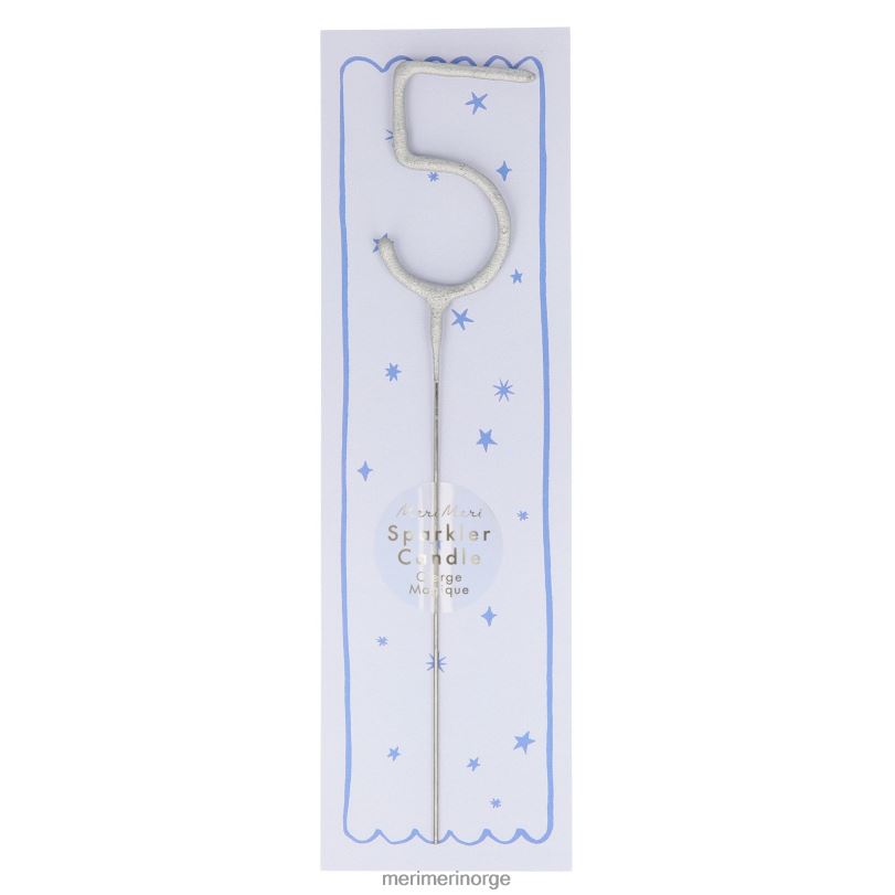 MERI MERI sølv sparkler tall 0 til 9 lys 04TF4229 samlinger