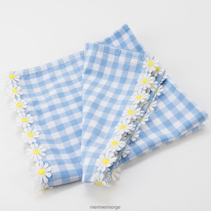 MERI MERI Daisy edge gingham stoffservietter (x 4) 04TF4395 samlinger