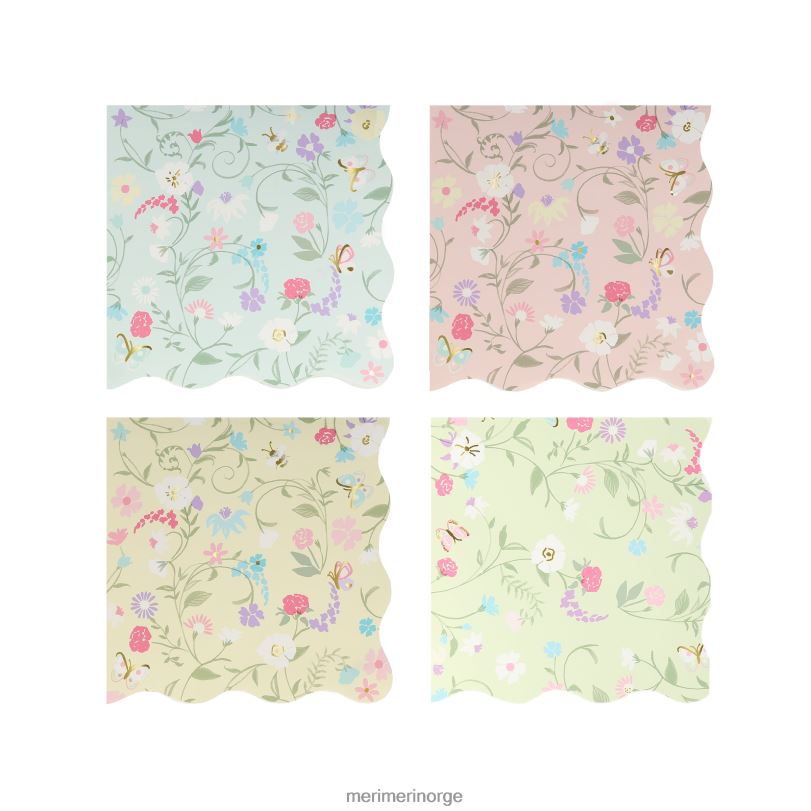 MERI MERI laduree floral små servietter (x 16) 04TF4383 samlinger