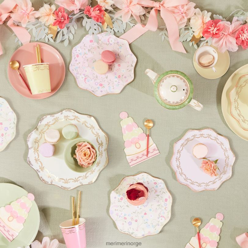 MERI MERI laduree paris blomstersideplater (x 8) 04TF4382 samlinger