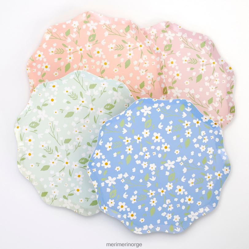 MERI MERI skitne blomstermiddagstallerkener (x 12) 04TF4362 samlinger