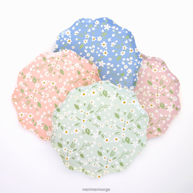 MERI MERI skrøpelige blomstersideplater (x 12) 04TF4363 samlinger
