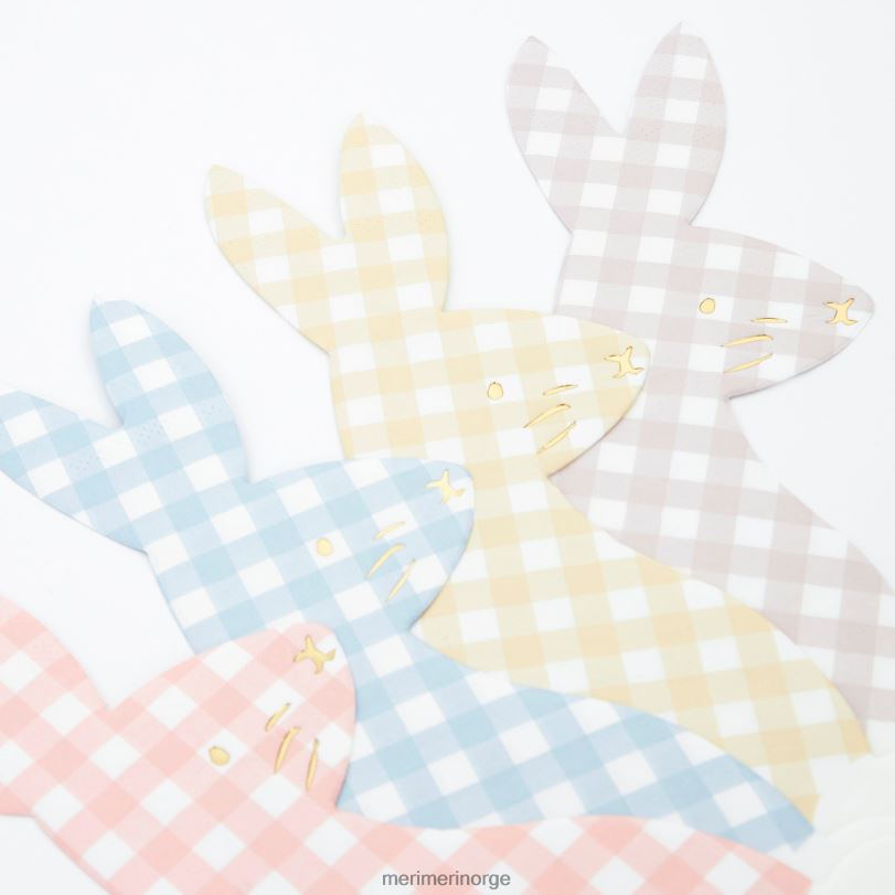 MERI MERI gingham bunny servietter (x 16) 04TF4455 samlinger