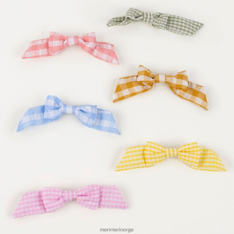 MERI MERI gingham hårsløyfer (x 6) 04TF4437 samlinger