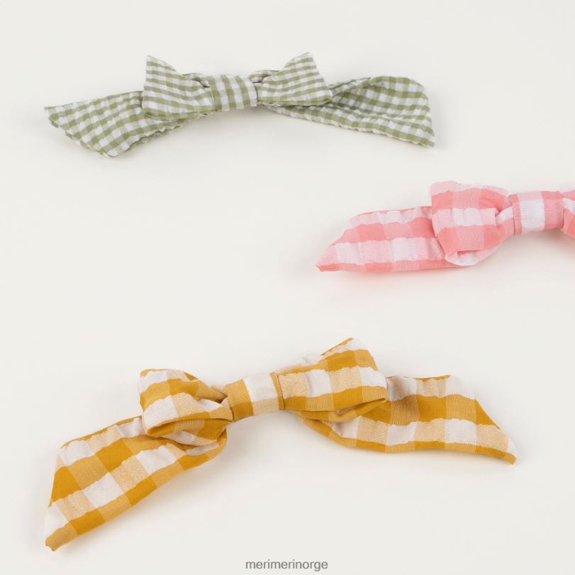MERI MERI gingham hårsløyfer (x 6) 04TF4437 samlinger
